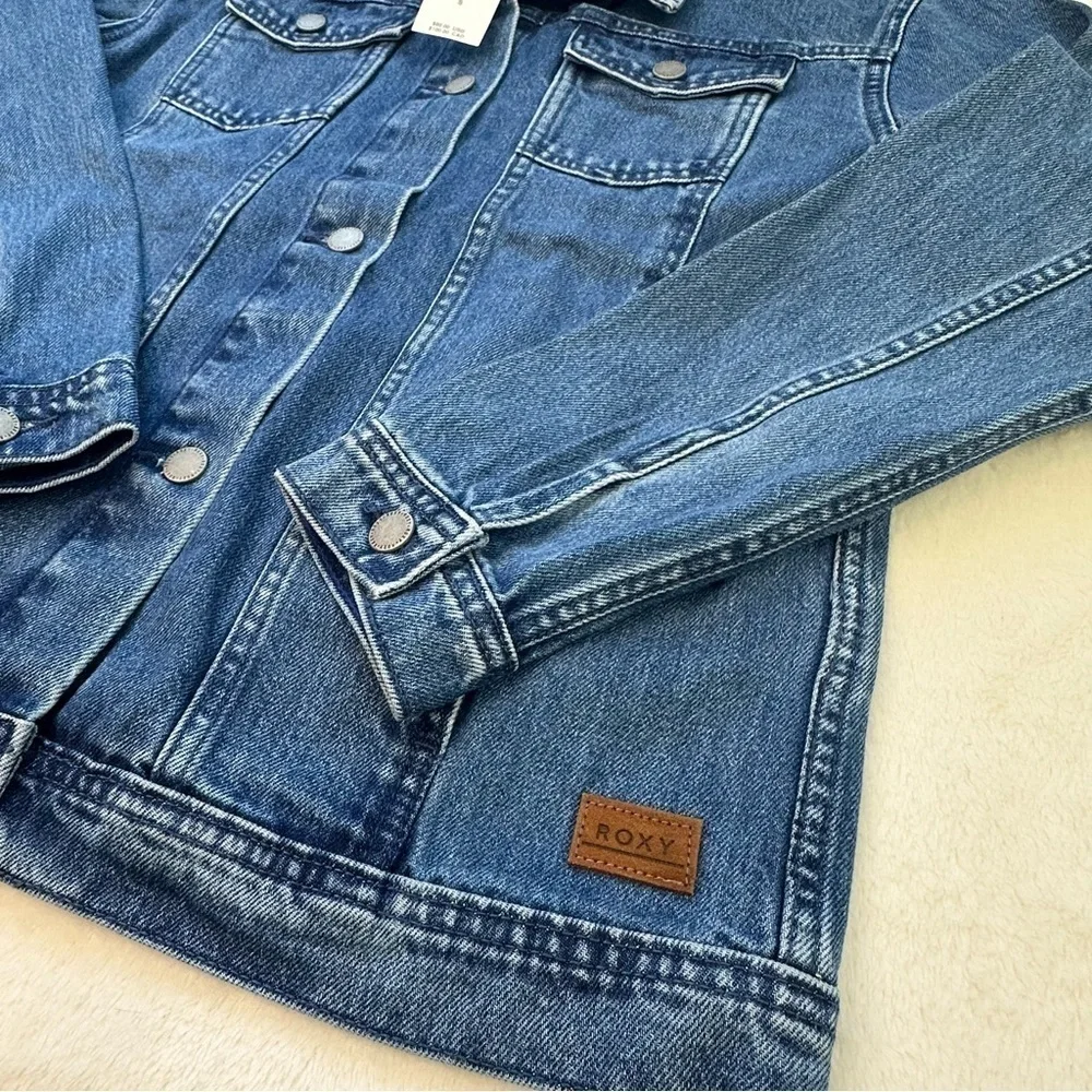 NWT Roxy Mountain Roads Cargo Style Denim Jacket